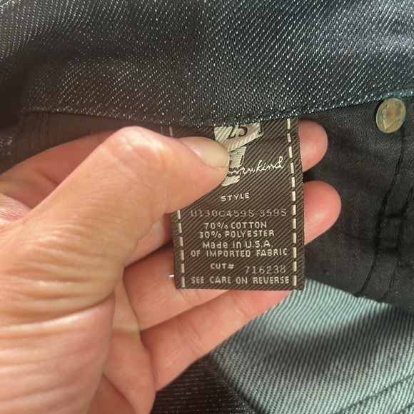 7 For All Mankind A Pocket Dark Wash Classic Jeans Size 25 - Picture 11 of 12